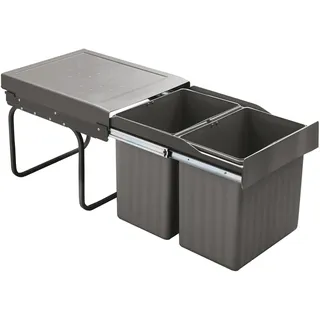 SortoLine BASSO Abfallsorter niedrig 32 (2x16) Liter mit Vollauszug ab 40 cm ...