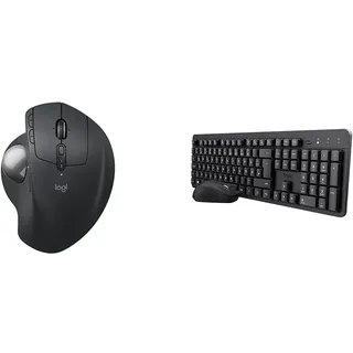 Logitech MX Ergo S & Trust Ymo II Leise Tastatur Maus