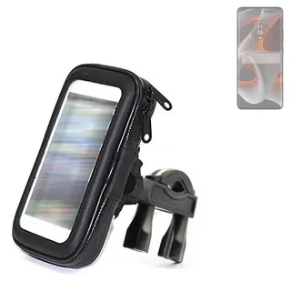 flat.design K-S-Trade Smartphone-Halterung für Motorola Edge (Fahrrad-Halterung Handy-Halterung Halter Lenkstange) schwarz