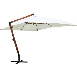 mit Holzmast 400 x 300 cm Weiß