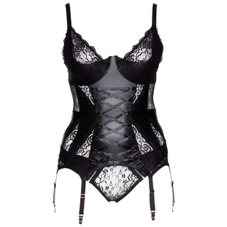 Strapshemd mit Handfesseln plus Slip, schwarz, 85D/L