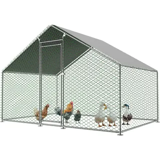 Thanaddo Hühnerstall Hühnerhaus Kleintierstall Freilaufgehege Kleintiergehege Voliere 32