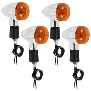 wanhaoaony Fahrrad Blinker 4Pcs Motorrad Blinker Licht Universal Motorrad Anzeige Licht Super Helle Motorrad Vorne Hinten Anzeige Lampe Blinker Motorrad