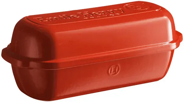 Emile Henry Landbrot Brotbackform Coquelicot - rot - länglich