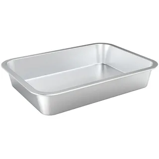 onlyfire Edelstahl Auflaufform, Backform Rechteckig Kuchenform Ofenform Groß 40 * 30 * 6,8cm, Perfekt für Lasagne/Brownie/Aufläufe, Leicht zu reinigen und spülmaschinenfest
