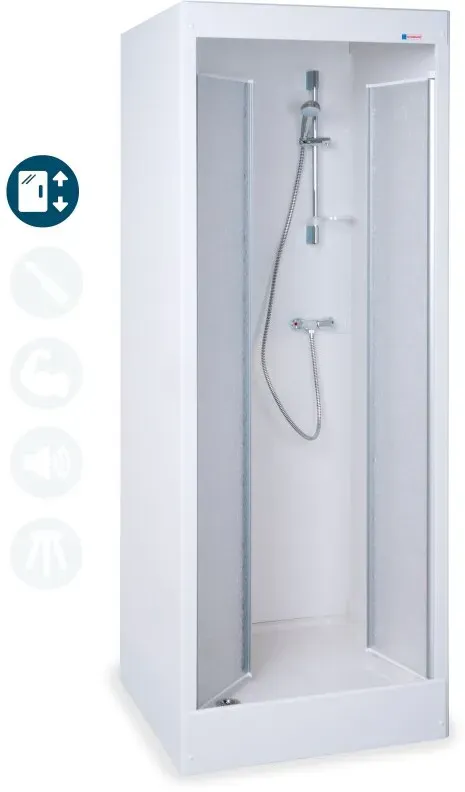 Grumbach Fertigdusche STANDARD PLUS 80x80cm, Pumpe möglich