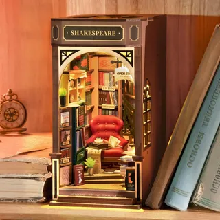 Rolife Book Nook DIY Kits-Buchhandlung Booknook Japan Diorama Bausätze -DIY Puppenhäuser Miniatur Haus Kit-Modellbausätze für Erwachsene zum Baue-Geschenk für Lehrer Bücher Liebhaber(TGB07)