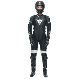 Dainese Grobnik Perforierter Lederanzug - Black / Black / White - 44