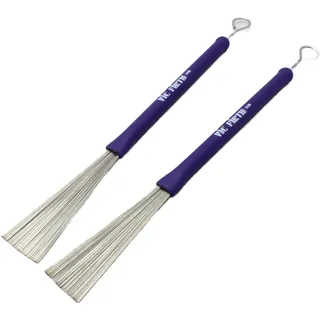 Vic Firth Heritage Wire Brush – Retractable - Rubber Purple Handle-