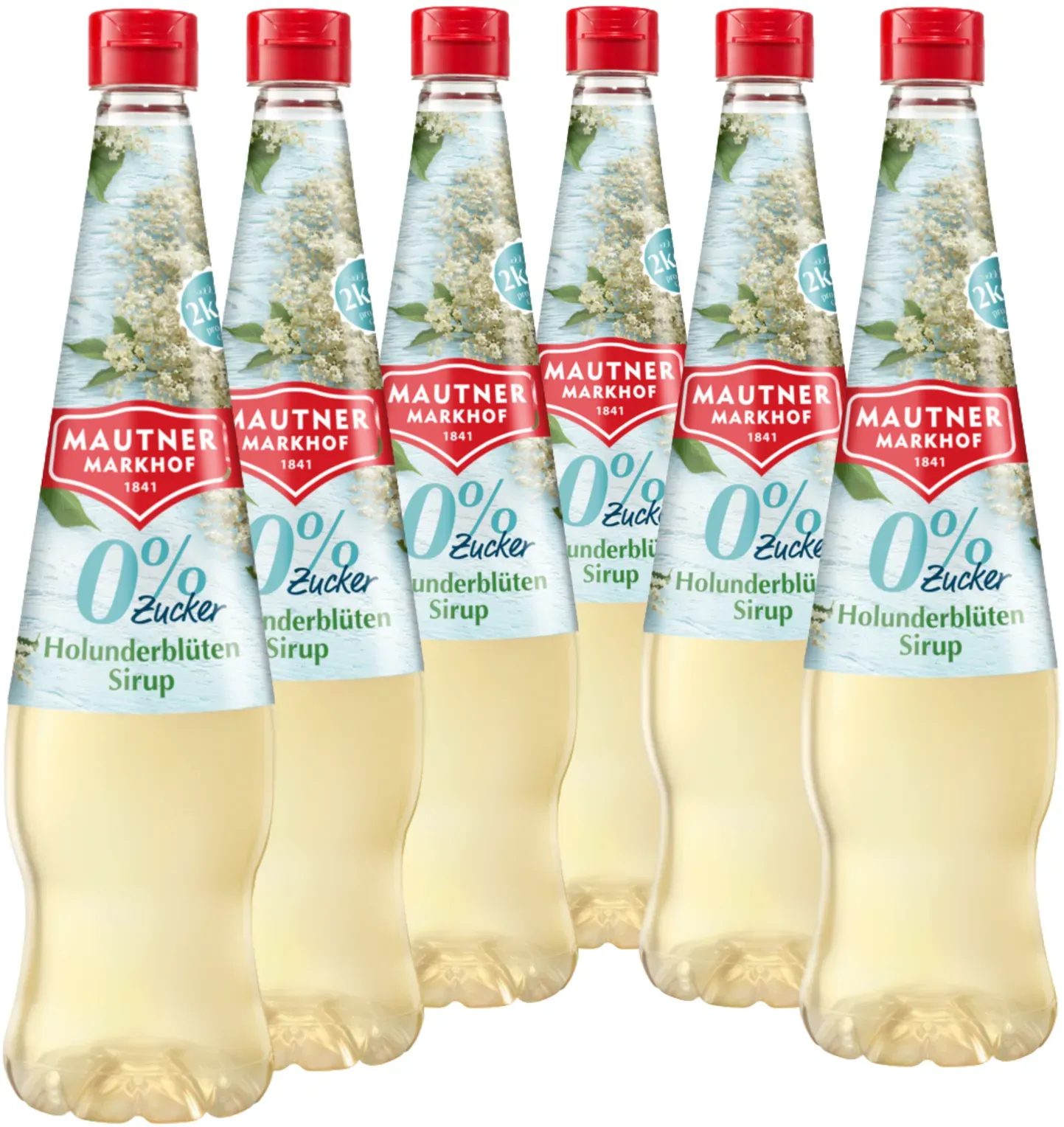 6 X Mautner Markhof 0% Zucker Sirup Holunderblüte