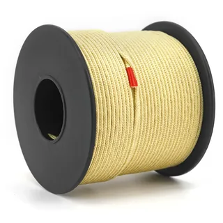 NewDoar Abriebfeste Geflochtene Kevlar-Schnüre 1,5 mm 50Fuß/120Fuß/200Fuß, 12-strängige Schnur Hochfest Verschleißfest Flammhemmend Geeignet für Camping Drachenschnur Angeln EDC-Schnüre (200 Fuß)