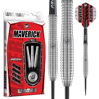 WINMAU Maverick 24 Gramm Profi Stahlspitze Wolfram Dartpfeile mit Flüge und Stiele (Wellen)
