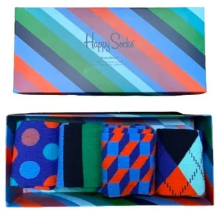 Happy Socks Basicsocken Happy Socks Geschenkbox CLASSIC 4 Paar Mehrfarbig 36-40