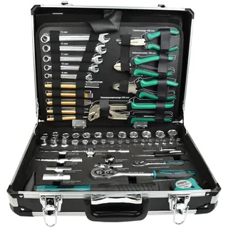 Brüder Mannesmann Werkzeuge Alu-Werkzeugkoffer bestückt 160-tlg. 