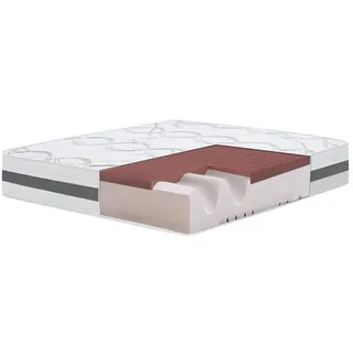 The White Stone Doppelmatratze 150x205 Memory Foam, Antibakteriell, Anti-Milben, Anti-Allergie.| Höhe 27 cm | Italy