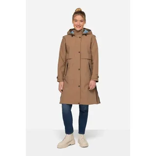 Laurasøn Wintermantel Funktions-Regenmantel Kapuze 2-Wege-Zipper braun XL
