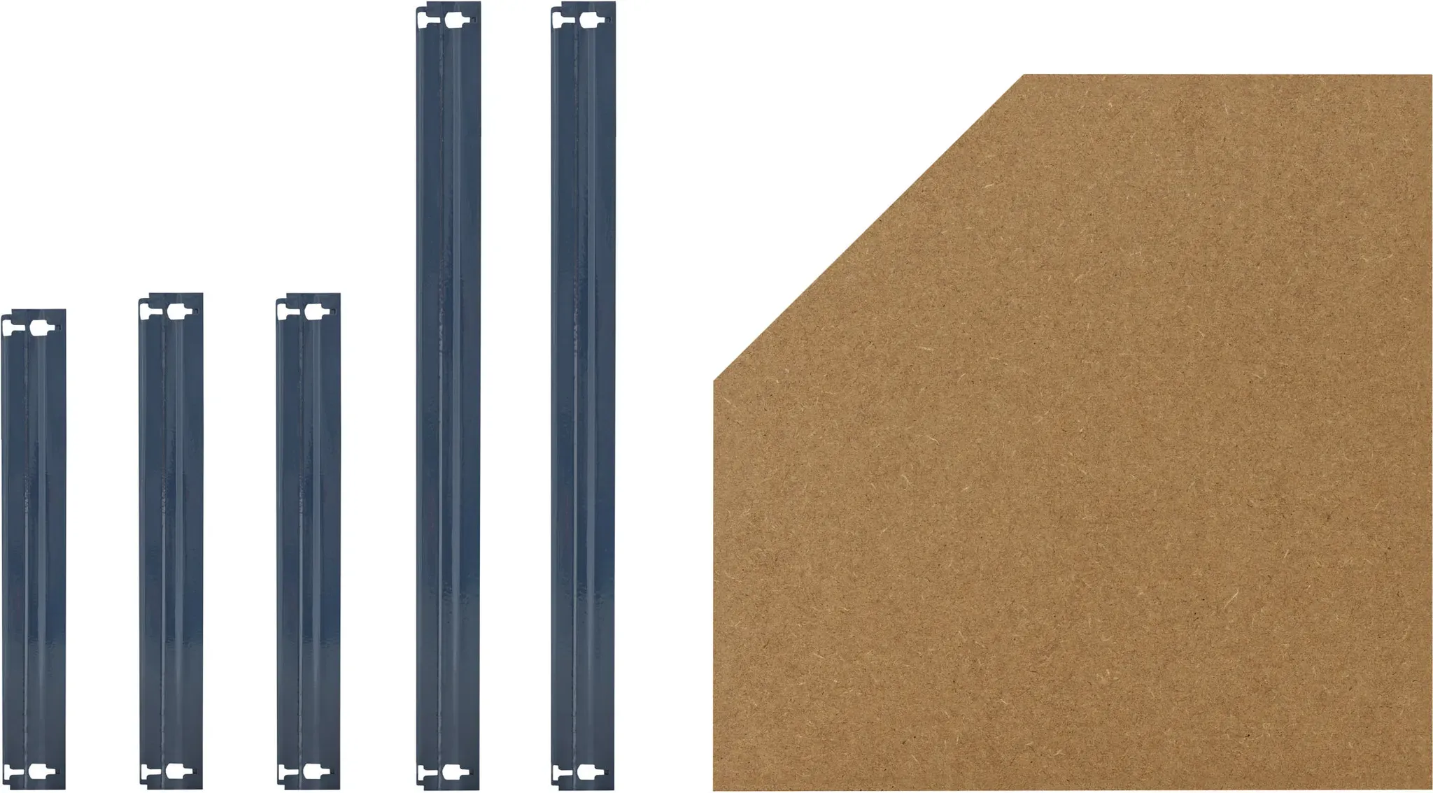 shelfplaza® HOME HDF-Boden Komplett Set Eckregal 60x60 cm in blau