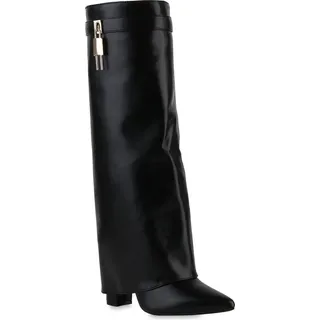 VAN HILL Damen Klassische Stiefel in Schwarz 36 - Schwarz