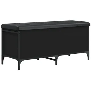 vidaXL Sitzbank mit Stauraum Schwarz 102x42x45 cm Holzwerkstoff