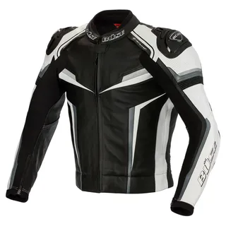 BÜSE Lederjacke Schwarz/Weiß M