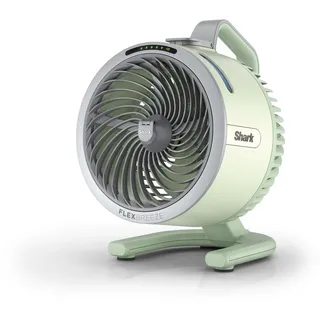 Shark FlexBreeze HydroGo Starker Ventilator mit Sprühnebel, Kühlung für drinnen & draußen, leise & langlebig, kabelgebunden & kabellos, kompakt & leicht, bis zu 20 m Luftstrom, Mint FA050EUGN