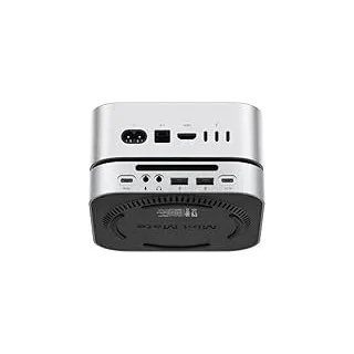ORICO MiniMate Pro+ 40Gbps USB4-Dock für Mac mini M4/M4 Pro 2025. Aluminium, 2TB NVMe SSD (Nicht abnehmbar), 3,5mm Audio, 2×USB-A. Perfekter Stand & Hub in einem.