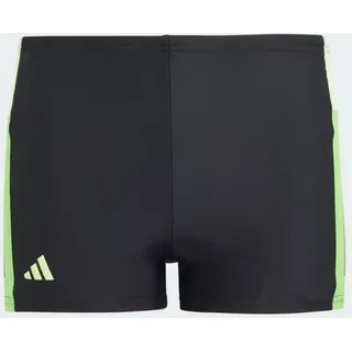 Adidas Colourblock 3-Streifen Boxer-Badehose Black / Green Spark / Lucid Lime 92    