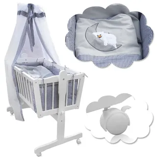 VitaliSpa Babybett, Weiß, mit Rollen