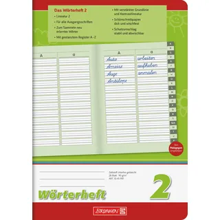 Brunnen Wörterheft Lineatur 2 liniert DIN A5 ohne Rand, 16 Blatt