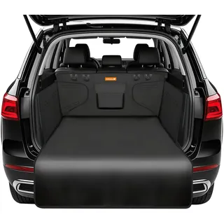 Alfheim Kofferraumschutz Hund - wasserabweisend & pflegeleicht - Universal Ideale Autodecke - Schwarze Kofferraummatte mit Ladekantenschutz (Schwarz)