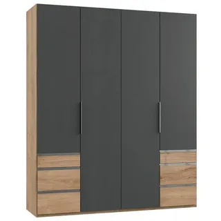 Level 200 x 236 x 58 cm Plankeneiche Nachbildung/graphit mit Schubladen