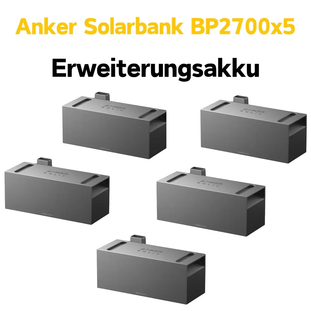 Anker SOLlX BP2700 Expansion Battery Erweiterungsbatterie Speicher Akku - BP2700 Erweiterungsakku x5