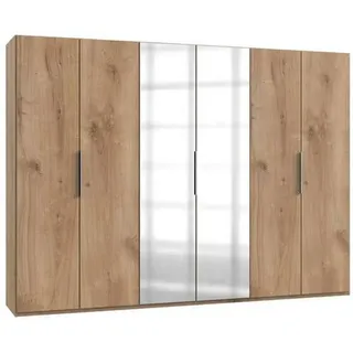 Level 300 x 216 x 58 cm Plankeneiche Nachbildung mit Spiegeltüren