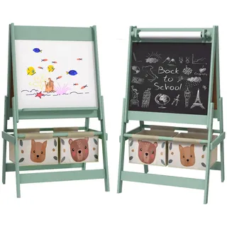 aiyaplay Kindertafel, 3 in 1 Doppelseitige Whiteboard Kreidetafel, Standtafel