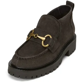 Marc O'Polo "aus Veloursleder", Damen, Gr. 39, schwarz (schwarz graphite), Obermaterial: 100% Leder (Rind), unifarben, Schuhe