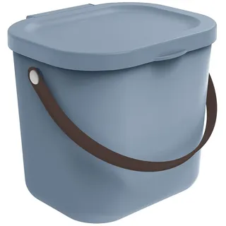 Rotho Babydesign Mini-Windelsammler YUMA aus recyceltem Kunststoff, hygienisch & umweltfreundlich – mit Deckel & Tragegriff, blau, 6 Liter