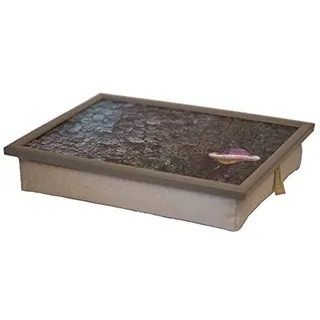 Andrews Knietablett mit Kissen Waldstrukturen Rinde