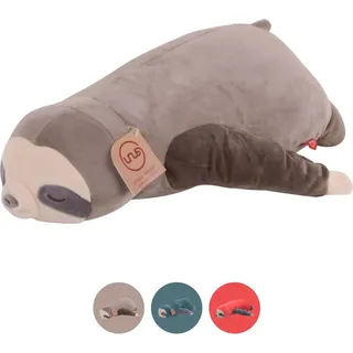 UNUS Faultier Kissen, Reisekissen, Grau, 50cm - Grau