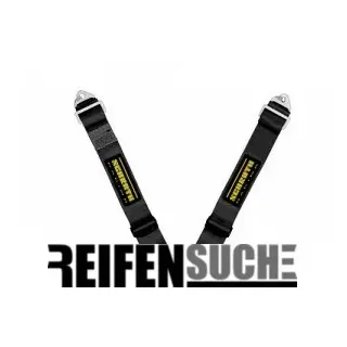 Schroth Gurt - PROFI II asm schwarz mit schwarz/gelbem SCHROTH RACING Logo links