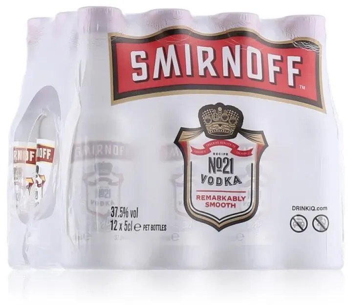 Smirnoff No. 21 Vodka Miniaturen 37,5% Vol. 12x0,05l