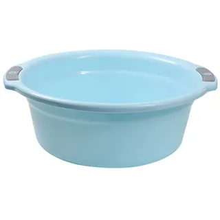 Pineeseatile Waschbecken, 13 -Zoll -Waschbecken mit Zwei Griffe, PP -Plastik -Robo -Waschbecken mit hängendes Loch, hellblaues Becken zum Waschen von Kleidung, Obst, Gemüse, Gesicht, Fuß, Waschbecken