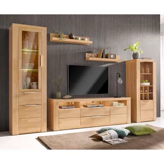 Home Affaire Wohnwand »Zara«, (Set, 5 St.), teilmassives Holz, beige