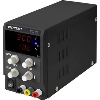 VOLTCRAFT ESP-3010 Labornetzgerät, einstellbar 0 - 30 V/DC 0 - 10 A 300 W Steckanschluss 4 mm schmale Bauform Anzahl Au