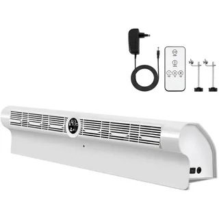 Jaxguom Heizkörper Ventilator mit 6 Auslässen, 7-Farben-RGB, Smart Heizkörperverstärker mit Display& Fernbedienung, für Heizungen, Sparen von Energie und Heizkosten bietet(1-Stück)