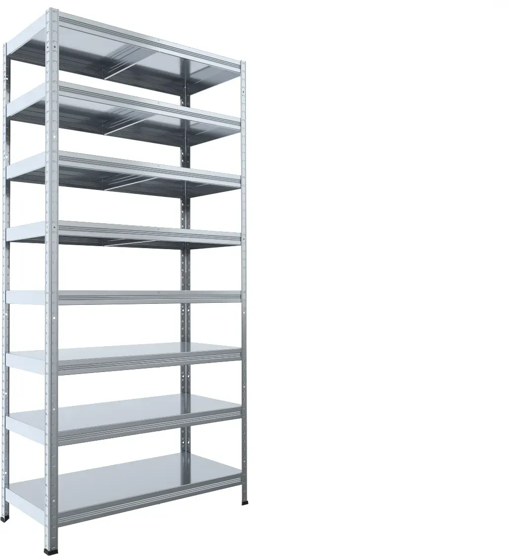 Speisekammerregal Biedrax 40 x 80 x 240 cm, Verzinkt, 8 Stahlböden, Fachlast 100 kg pro Fachboden