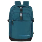 Laptoprucksack TRAVELITE "KICK OFF Cabin Rucksack", Damen, Gr. B/H/T: 25cm x 40cm x 20cm, blau (petrol), Polyester, unifarben, Basic, Rucksäcke Laptoprucksack, Reiserucksack Freizeitrucksack Kabinengepäck Arbeitsrucksack