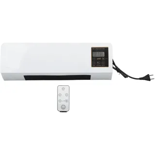 fitags Kleine Klimaanlage, Heizung, tragbare Wand-Klimaanlage, heißer Ventilator für Badezimmer, Schlafzimmer, EU-Stecker, 220 v