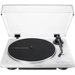 Audio-Technica AUDIO TECHNICA AT-LP70XBT Fully Automatic Wireless Belt-Drive Turntable (White/Silver)