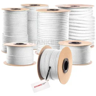 STANKE Polypropylenseil 12mm - 30m Weiß Wäscheleine für Balkon, Camping Seil, Zeltschnur, Schwimmseil für Angeln, Wassersportarten weiß Ø 12 mm x 30 cm