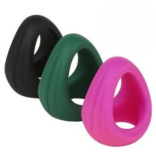 ChicLSQ Silikon Dreieckiger Penisring für Mann Harte und Lange Erektion Penis Ringe Dehnbar Ejakulation Verzögern Cockring mit Hodensack Ring Sexspielzeug für Männer(Grün)